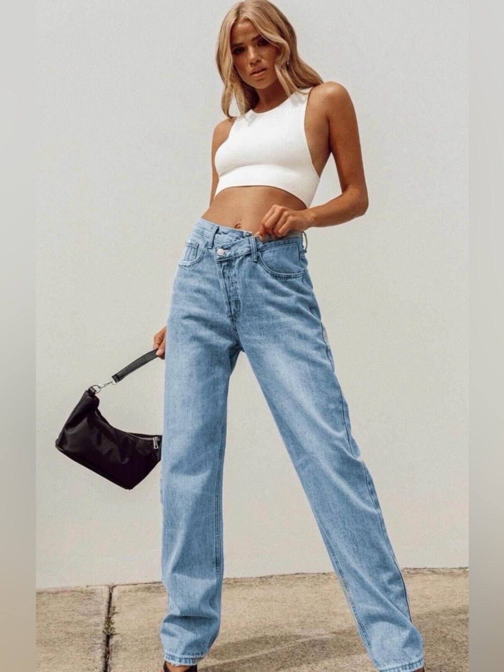 Princess Polly Asymmetrical Straight Leg Jean